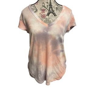 Soft Tie-Dye V-Neck Short Sleeve Tee